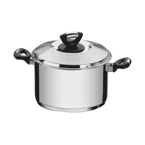 Caldeirão Tramontina Solar Baquelite Aço Inox Fundo Triplo 24 cm 7,8 L Indução