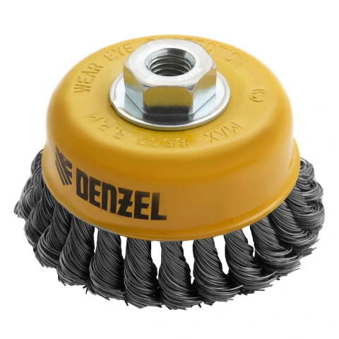 Escova Tipo Copo 100mm M14 Aço Inox Fios Torcidos Denzel - Limpeza e Acabamento