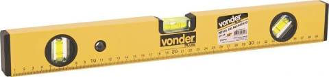 Nível alumínio 16" 3 bolhas Vonder Plus