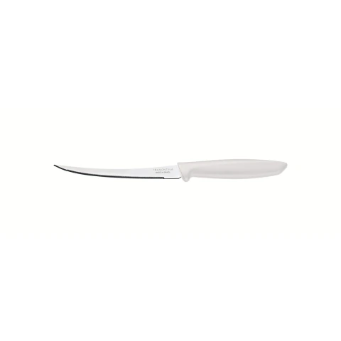 Faca Para Tomate Tramontina Plenus 5 Pol Lâmina Aço Inox Serrilhada Cabo Polipropileno Off White