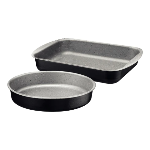 Jogo De Assadeiras 02 Peças Alumínio Antiaderente Starflon Max 08 mm Preto Tramontina Brasil