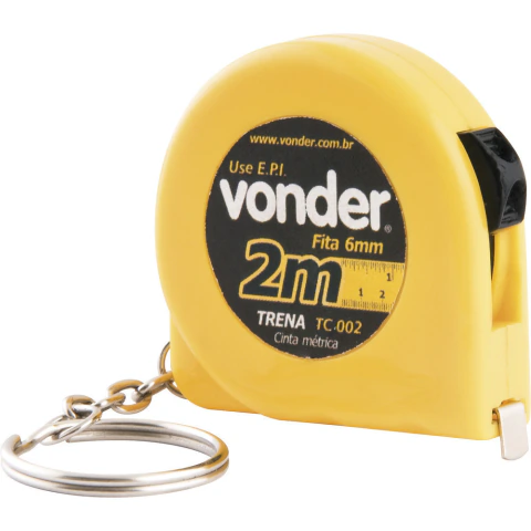 Trena aço 2mx6mm chaveiro Vonder