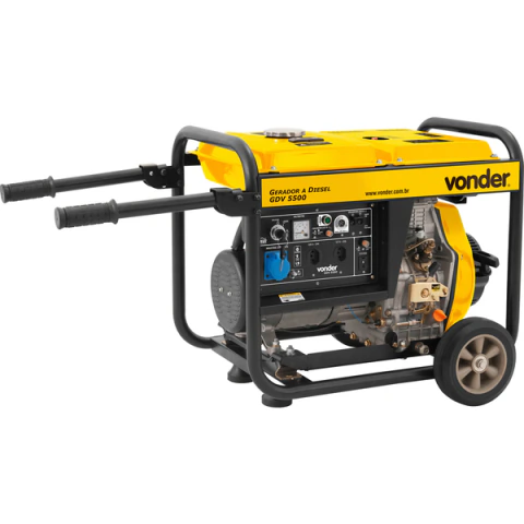 Gerador À Diesel 10hp 127/220 4 Tempos Manual Gdv5500 Vonder