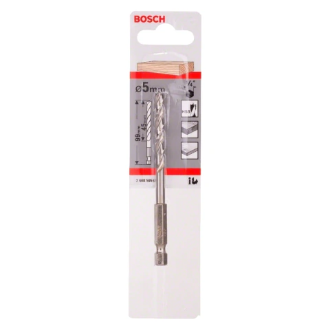 Broca Para Madeira Bosch 3 Pontas 5mm (Encaixe 1/4'')
