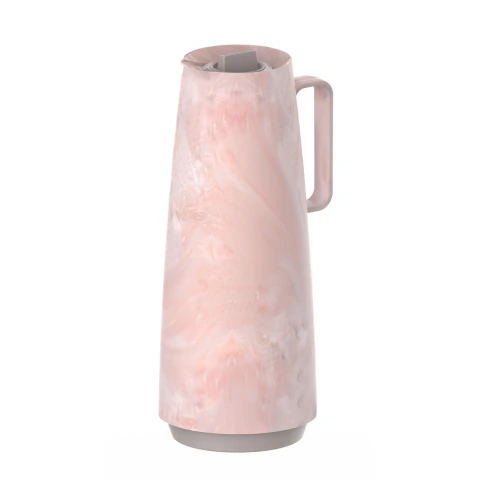 Bule Térmico Tramontina Exata 1 L Marmorizado Rosa Plástico Com Ampola De Vidro Livre De BPA