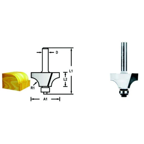 Fresa de Borda 3/4" Haste 1/4 Makita