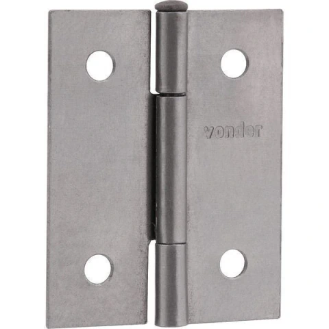 Dobradiça para porta 2" aço carbono polido Vonder