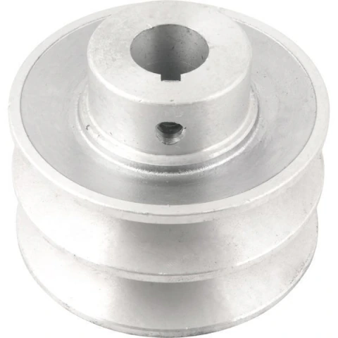Polia Alumínio 2 Canais Perfil B 80mm Furo 3/4'' Vonder Transmissão Potência