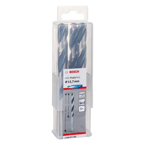 Broca Metal Bosch Aço Rápido Hss-Pointteq 11,7mm 5 Peças