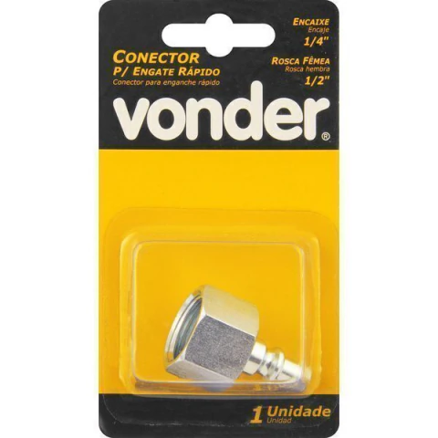 Conector Femea Rosca 1/4x1/2" com 1 peça Vonder