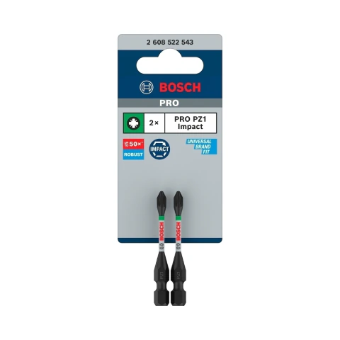 Jogo De Bits Bosch Pro Pozidriv Pz1 Impact 55mm 2Un