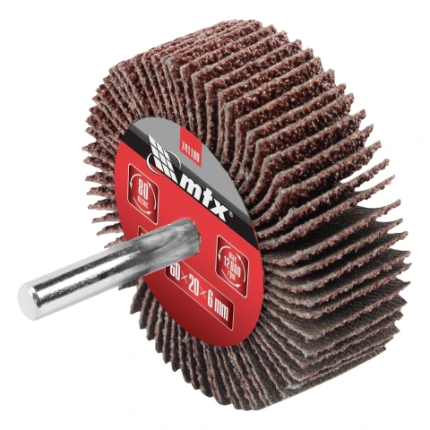 Roda De Lixa Com Haste Para Furadeira Grão 40 60x20x6 Mm 1 Peça Mtx