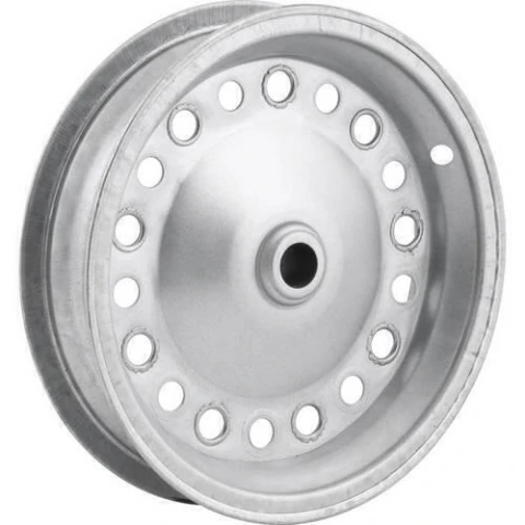 Aro metálico 3,25x8 com bucha eixo 16mm para carrinho de mão - Nove54