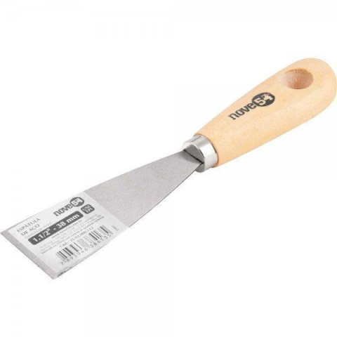 Espátula Betumadeira Aço Carbono 1.1/2 3,8cm Cabo Madeira -