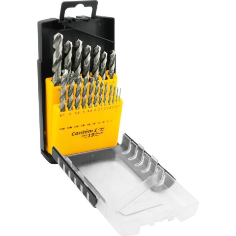 Jogo Broca Din 338 Hss 110mm 19 peças Vonder