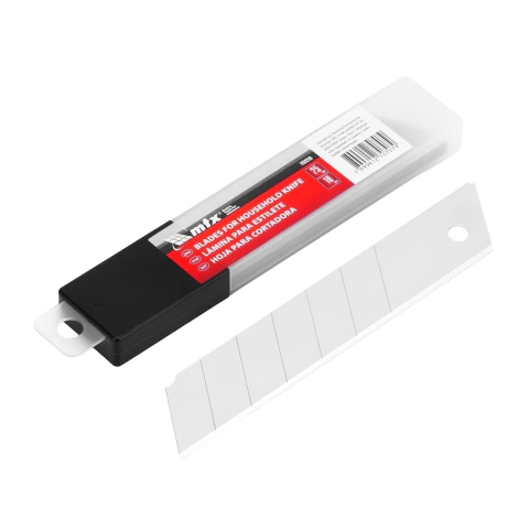 Lâmina Estilete 25mm 10 Peças Aço Alto Carbono 0,6mm MTX