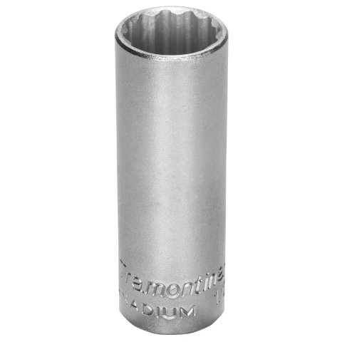 Soquete Estriado Longo 1/2'' Aço Cromo Vanádio 1'' Encaixe Tramontina PRO