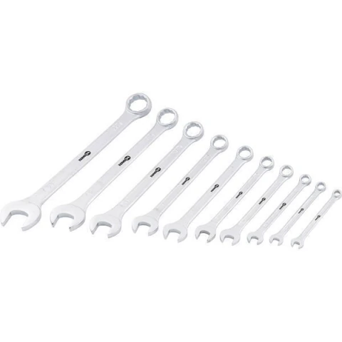 Jogo Chave Combinada 6-22mm Aço Carbono Com 10 Peças Suporte