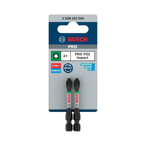 Jogo De Bits Bosch Pro Pozidriv Pz2 Impact 55mm 2Un