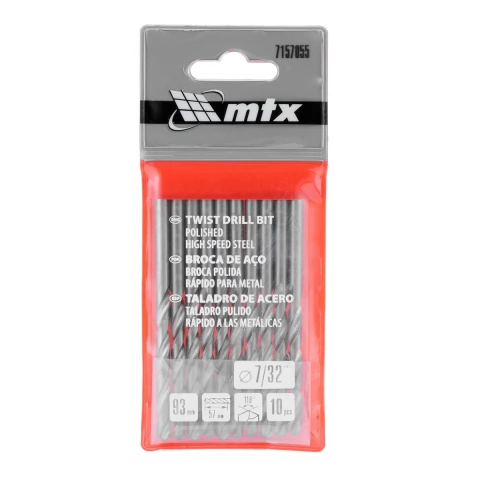 Broca Aço Rápido Standard Metal 10un 7/32'' HSS 62-65 HRC