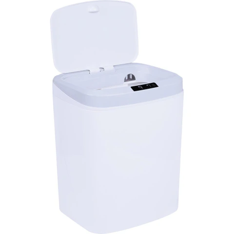 Lixeira Automática USB 16L Branca Sensor Aproximação Touch Vibração Kala
