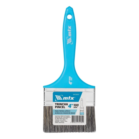 Trincha 4'' Para Tintas Látex Acrílicas Cerdas Mistas MTX