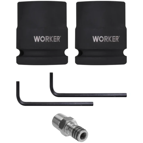 Chave Impacto Pneumática 1'' 3100Nm 1/2 NPT Worker Reta