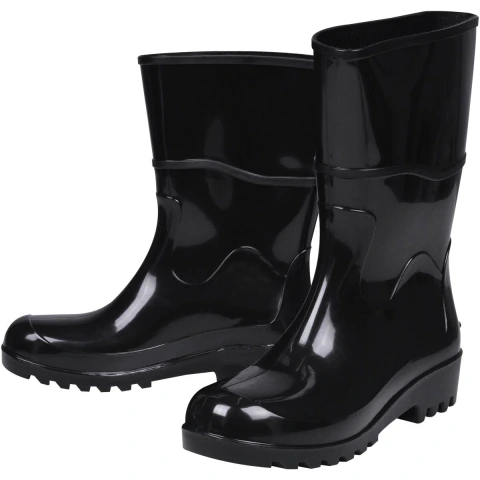 Bota Pvc Preta N°40 Com Forro Cano Médio 26cm CA 37154 Worker