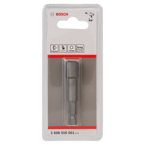 Soquete Canhão Magnético Bosch Extra Hard M6 (10mm) 65mm