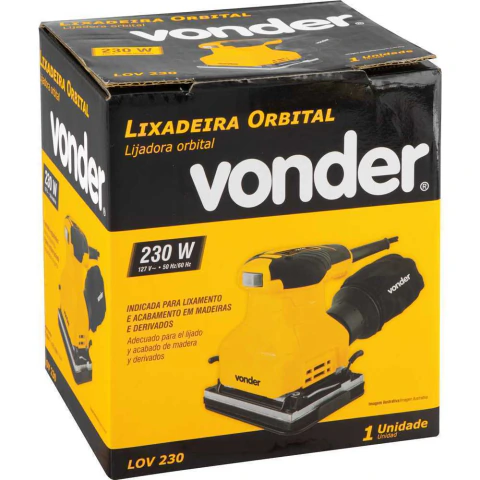 Lixadeira Orbital 127V 230W 15000Opm 110x100mm Lov230 Nove54 Com Coletor De Pó