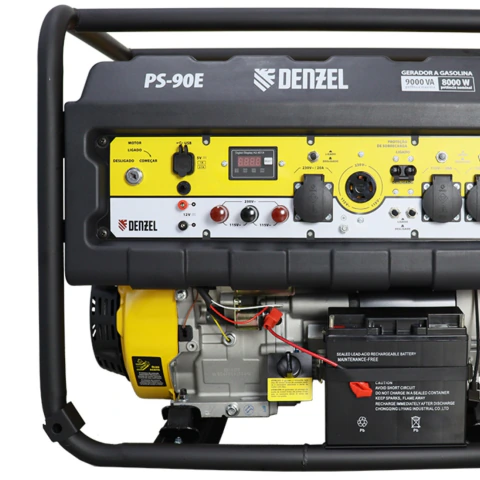 Gerador Gasolina 12HP 25L 9,0 Kw Denzel PS-90E P. Elétrica