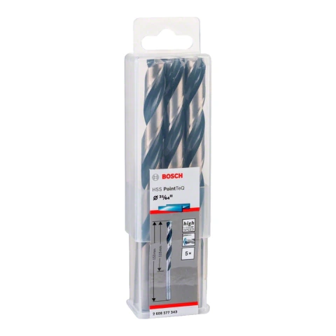 Broca Metal Bosch Aço Rápido Hss-Pointteq 31/64'' 5 Peças