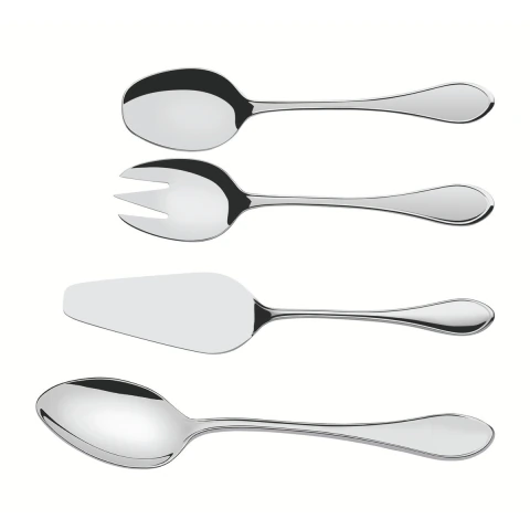 Jogo De Utensílios Tramontina Italy Aço Inox Alto Brilho 4 Peças Cozinha
