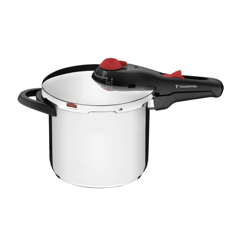 Panela De Pressão Tramontina Solar Aço Inox 9,5 L 24 Cm Fundo Triplo Indução