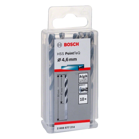 Broca Metal Bosch Aço Rápido Hss-Pointteq 4,6mm 10 Peças