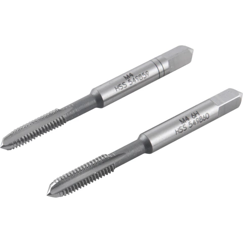 Macho Manual de Aço Rápido 4 mm x 0,7 mm Ma Jogo com 2 peças Vonder Plus