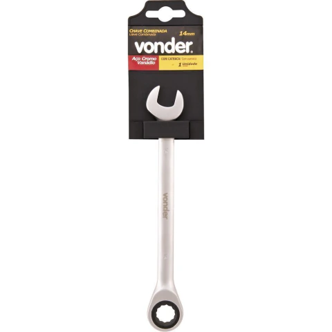 Chave combinada com catraca 08mm cromo vanádio Vonder