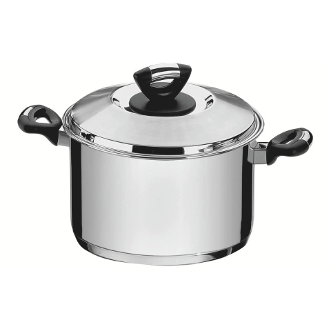 Caldeirão Tramontina Solar 28 cm 11,9 L Aço Inox Fundo Triplo Com Tampa E Alças Em Baquelite