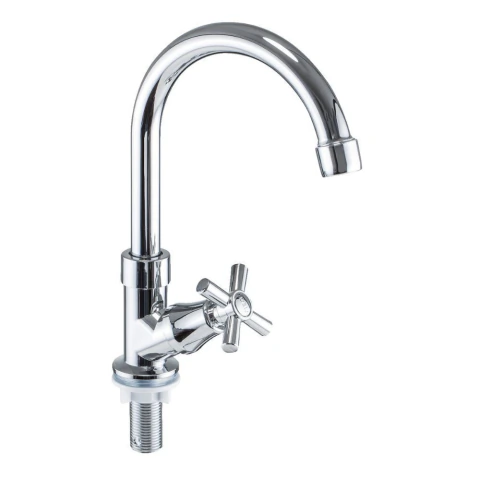 Torneira Para Lavatório Bica Móvel 360° 1/2'' BSP Abertura Rápida Cromado Liege C66