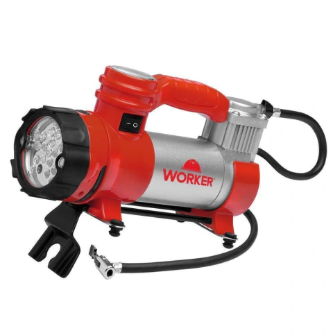 Compressor De Ar Automotivo 15A 12V 150 PSI 27 L/M Led Worker
