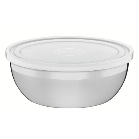 Pote Tramontina Freezinox Redondo Aço Inox Com Tampa Plástica 28 cm 5,8 L