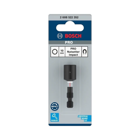 Soquete Bosch Impact Control 10mm 50mm Encaixe 1/4''