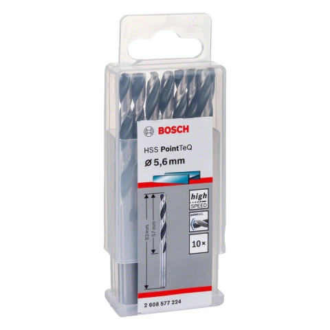 Broca Metal Bosch Aço Rápido Hss-Pointteq 5,6mm 10 Peças