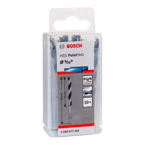 Broca Metal Bosch Aço Rápido Hss-Pointteq 5/32'' 10 Peças