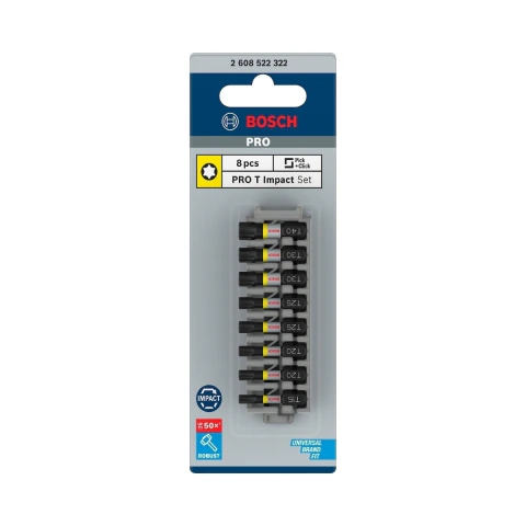 Jogo Bits Bosch Pro Torx Impact 8 Unidades