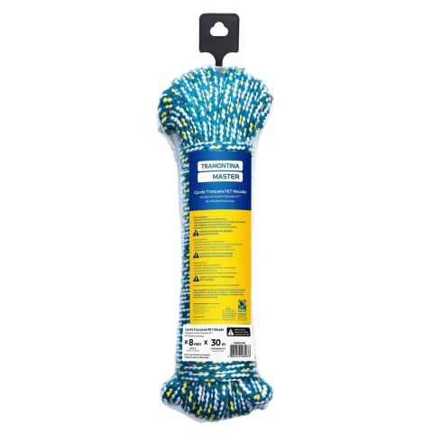 Corda Trançada PET 8 mm 30 m 381.4 Kgf Tramontina Master
