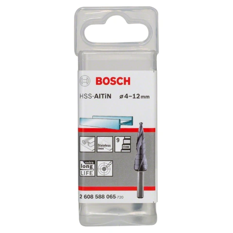 Broca Escalonada P/Metal Bosch Hss-Altin 4-12mm 9 Diâmetros