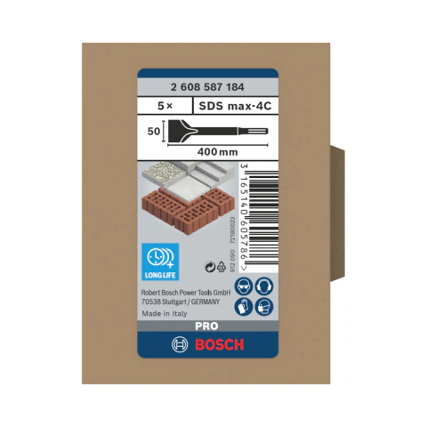 Talhadeira Pá Bosch Pro Sds Max 4C 50X400 mm 5Un