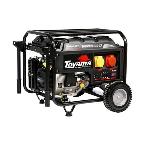 Gerador Gasolina Toyama 8.0kVA Trif 220V 25L 7.0kW 420cc com AVR e Horímetro