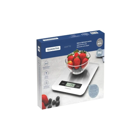 Balança Digital Para Cozinha Tramontina Adatto Aço Inox 5 Kg 4 G Função Tara